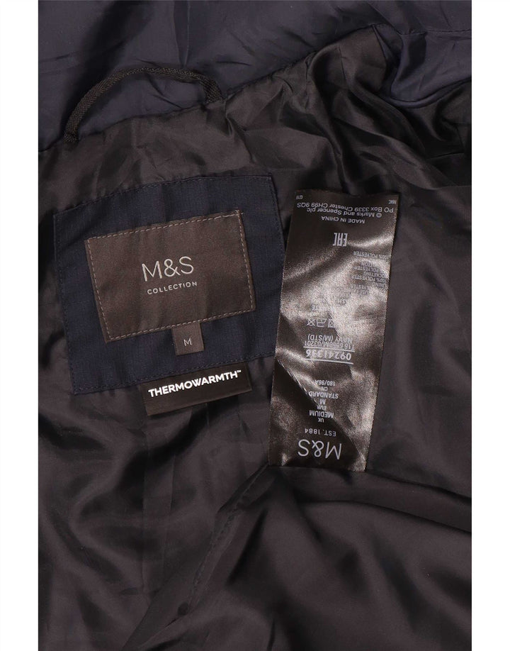 Мужская стеганая куртка Marks & Spencer UK 38 Средний темно-синий полиэстер