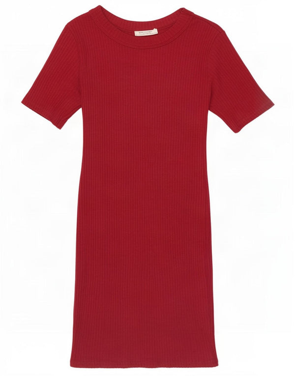 Zara Womens Oversized Jumper Dress UK 10 Small Red