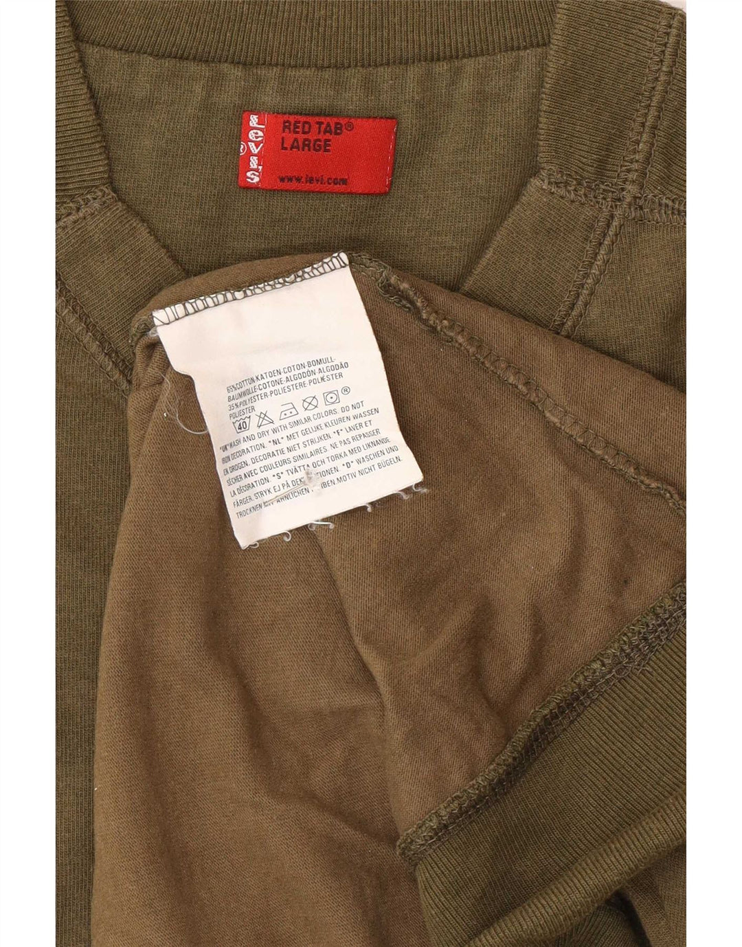 Мужская футболка Levi's, большой зеленый хлопок