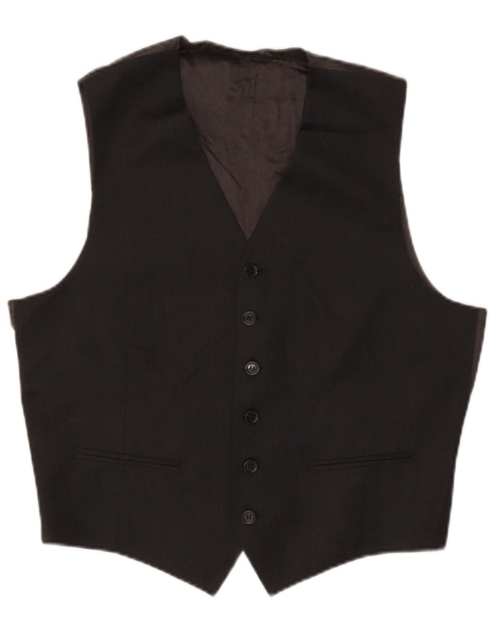 Винтажный мужской жилет среднего серого цвета