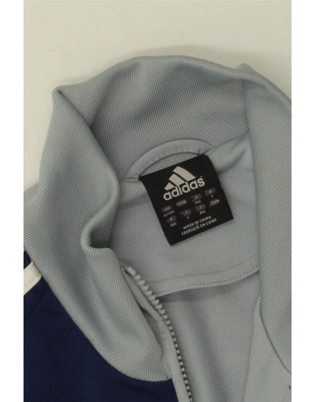 Мужская спортивная куртка Adidas UK 42/44, большой серый полиэстер с цветными блоками
