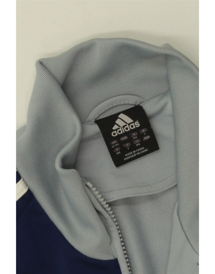 Мужская спортивная куртка Adidas UK 42/44, большой серый полиэстер с цветными блоками