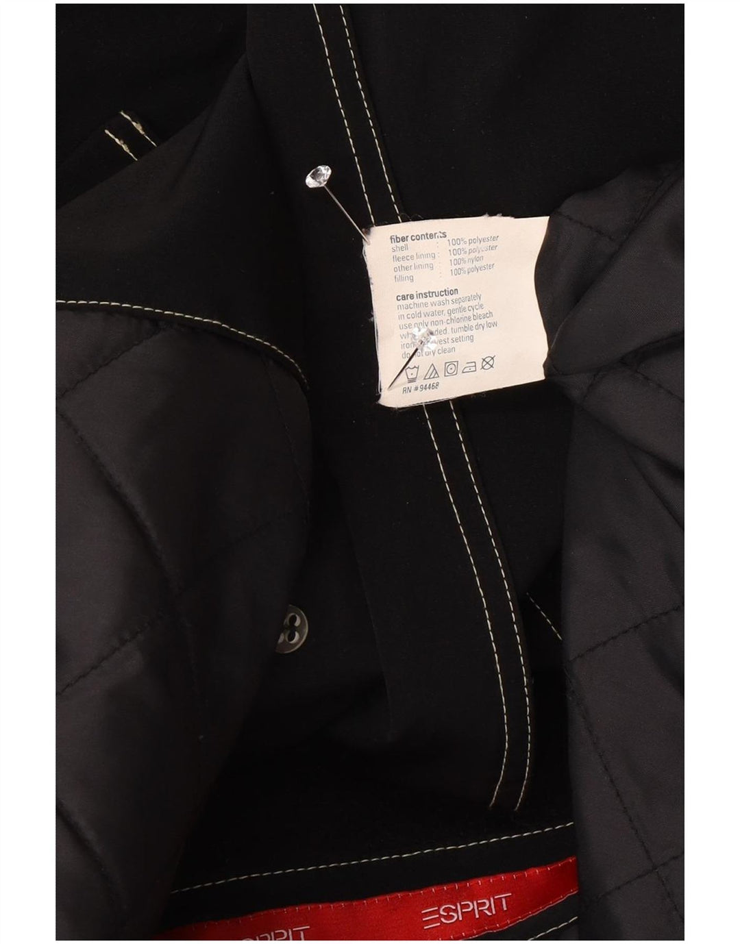 Женское полупальто из шерпа Esprit UK 18 XL, черный полиэстер
