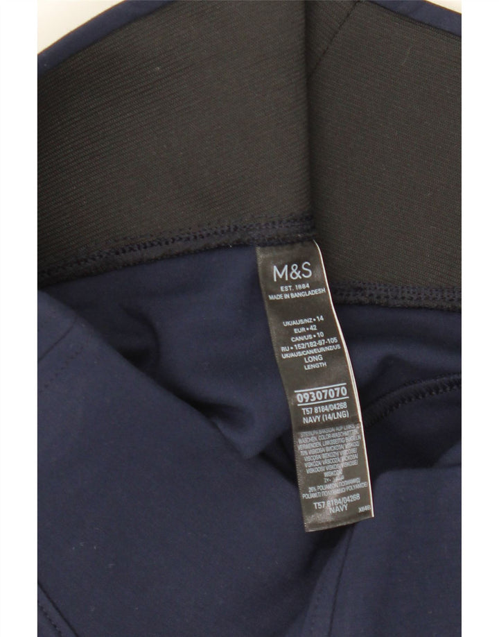 Женские леггинсы Marks & Spencer UK 14, большие, темно-синие, вискоза