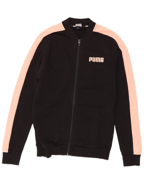 Женский спортивный костюм Puma с графическим рисунком, верхняя куртка UK 10, маленький черный с цветными блоками