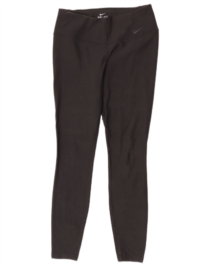 Женские леггинсы Nike Dri Fit UK 10, маленькие черные полиэстер