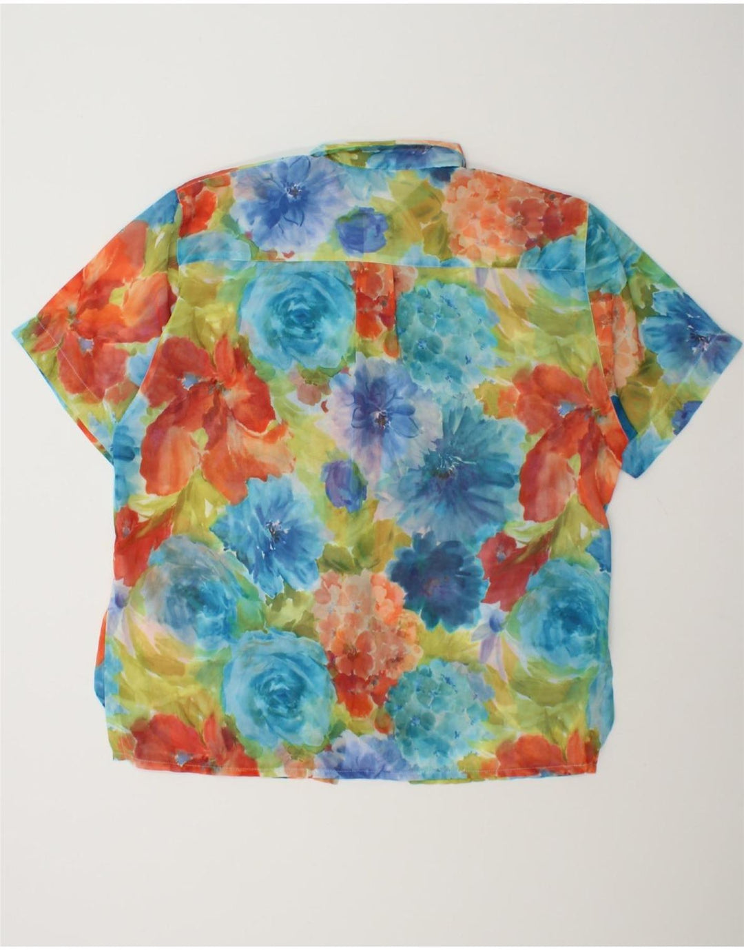 VINTAGE Womens Oversized Shirt Blouse UK 14/16 Large Multicoloured Tie Dye Vintage Vintage and Second-Hand Vintage from Messina Hembry 