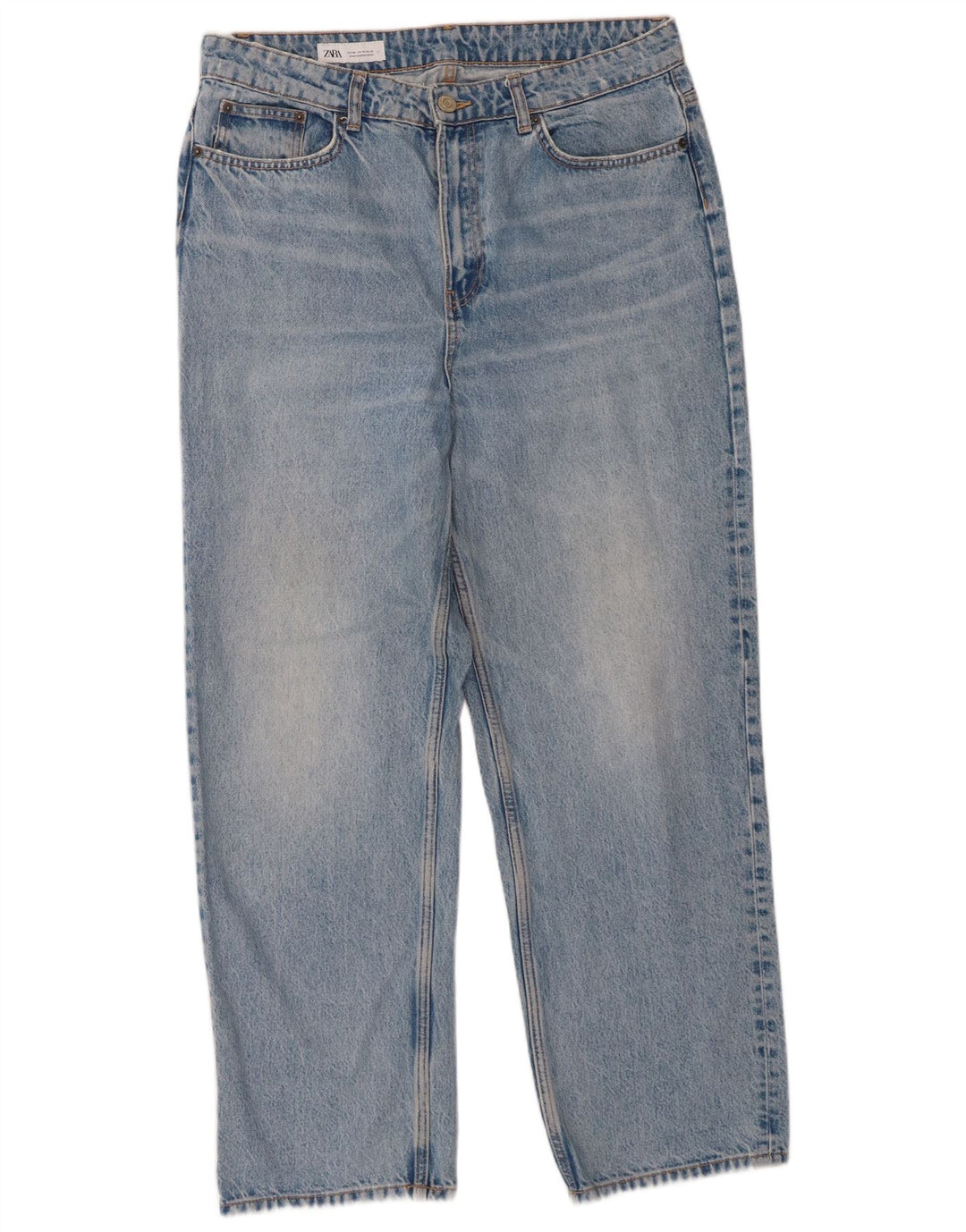 Женские прямые джинсы Zara EU 46 XL W36 L29 синие