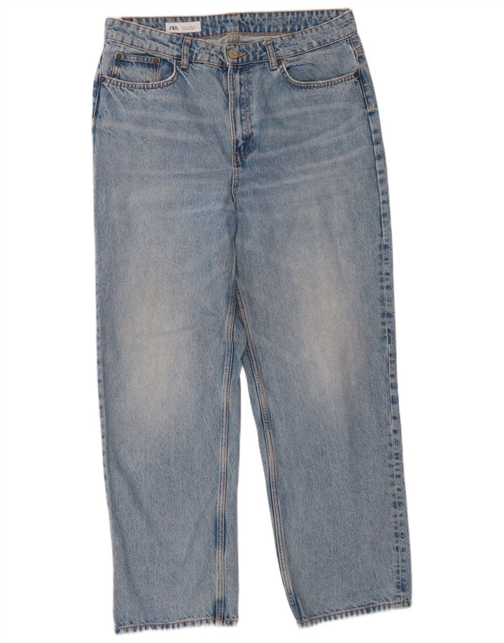 Женские прямые джинсы Zara EU 46 XL W36 L29 синие