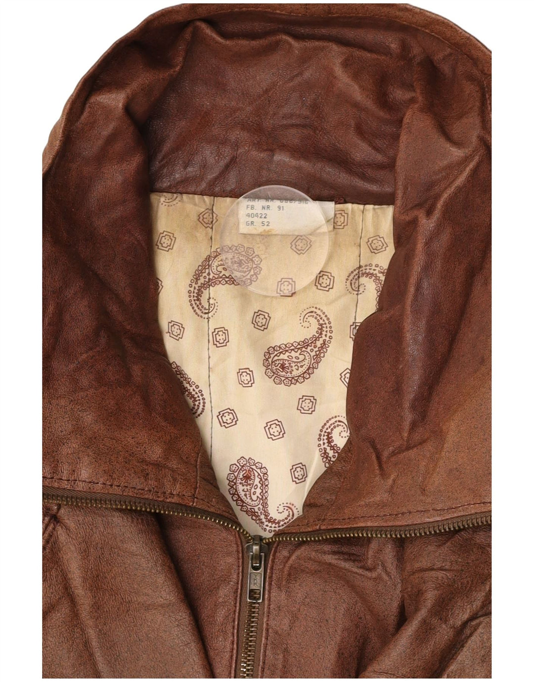 VINTAGE Мужская кожаная куртка IT 52 XL Коричневая