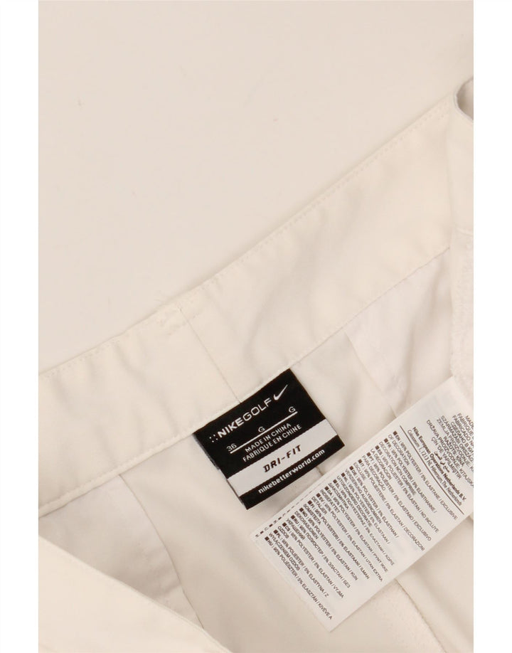 NIKE Mens Dri Fit Chino Shorts W36 Large  White Polyester Vintage Nike and Second-Hand Nike from Messina Hembry 