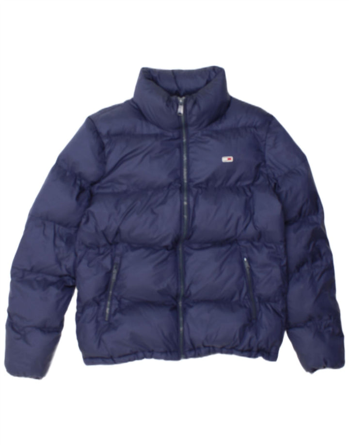Мужская стеганая куртка Tommy Hilfiger UK 38 средний темно-синий полиамид