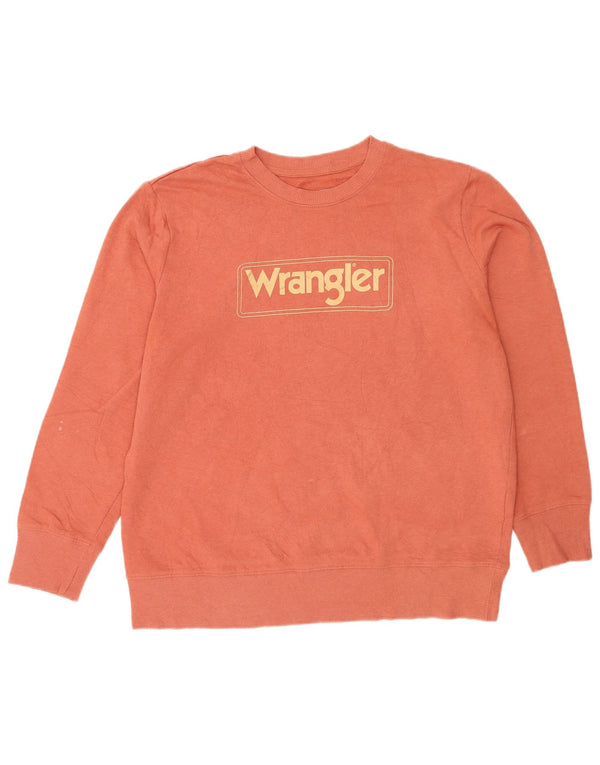 Wrangler Mens Graphic Sweatshirt Jumper Large Orange