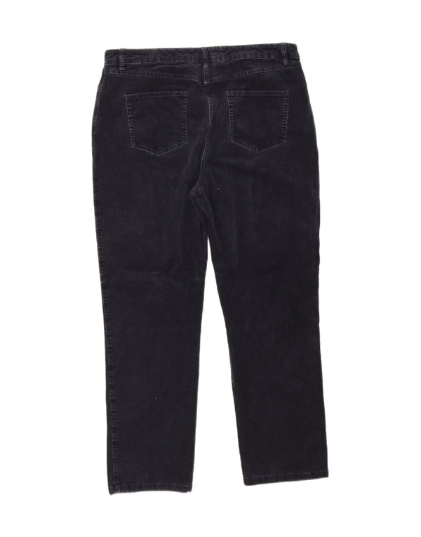 Женские вельветовые брюки с высокой талией Marks & Spencer UK 18 XL W34 L27 Темно-синий B