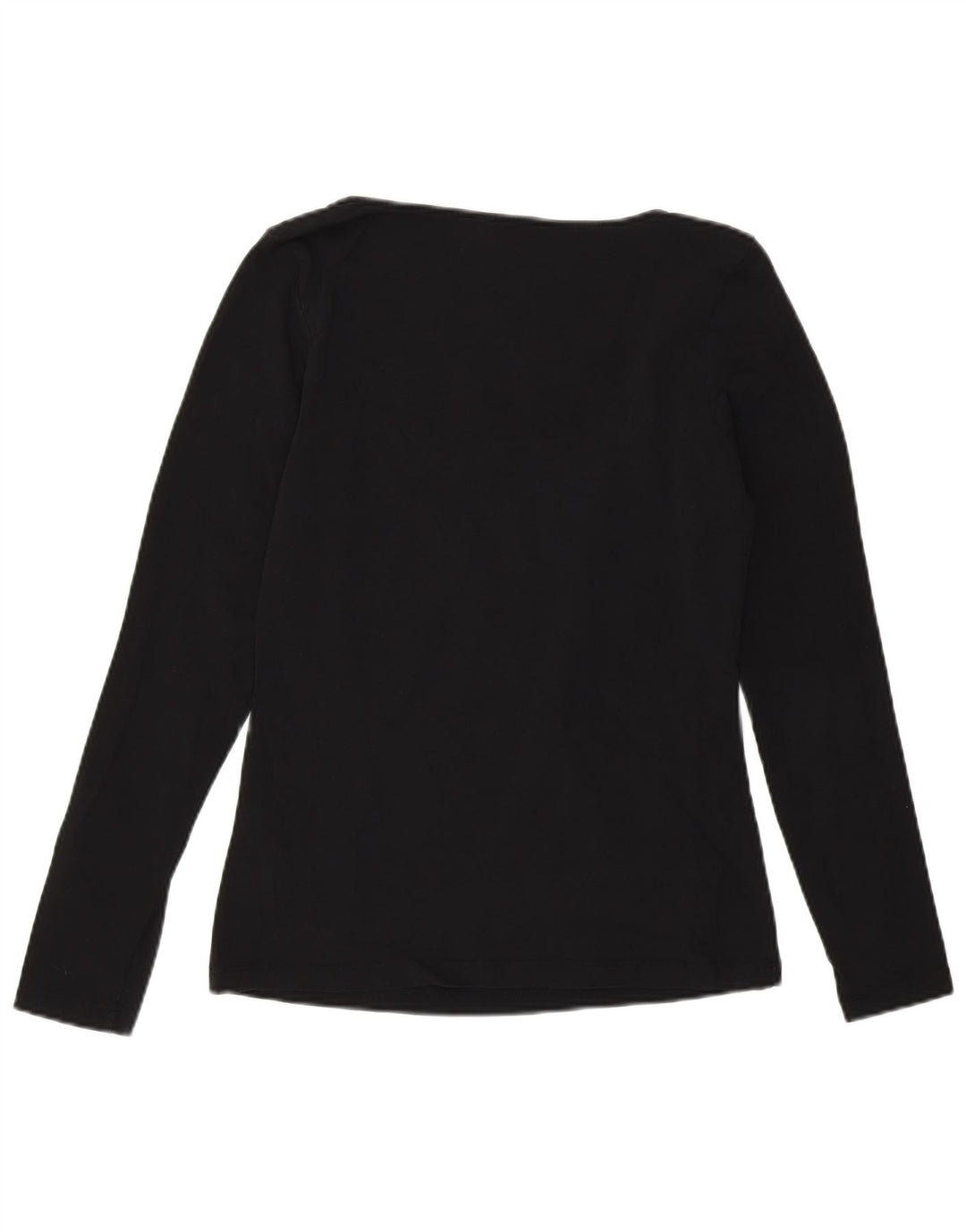 Женский топ с рисунком Calvin Klein, длинный рукав, Великобритания 14, средний черный хлопок