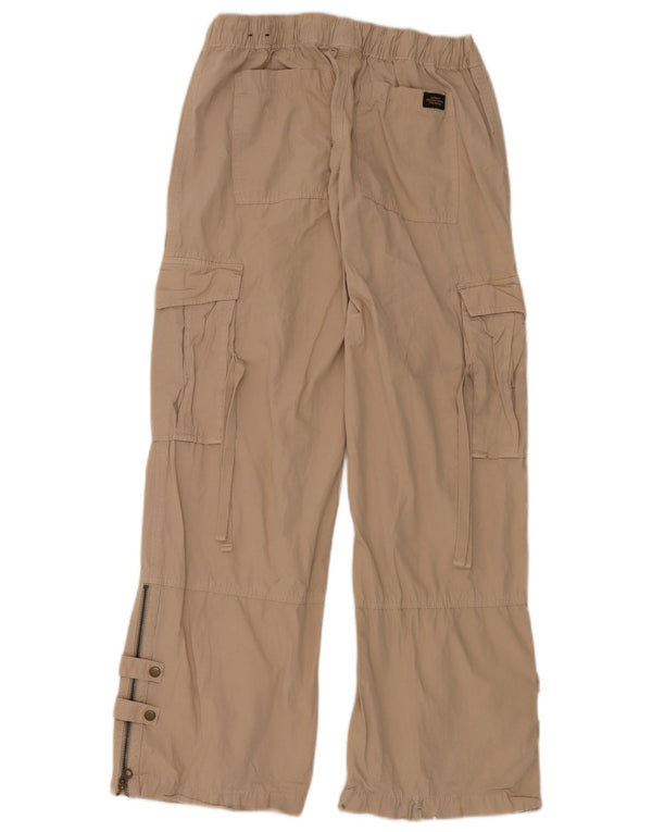 Женские широкие брюки карго Superdry W28 L32, бежевый хлопок