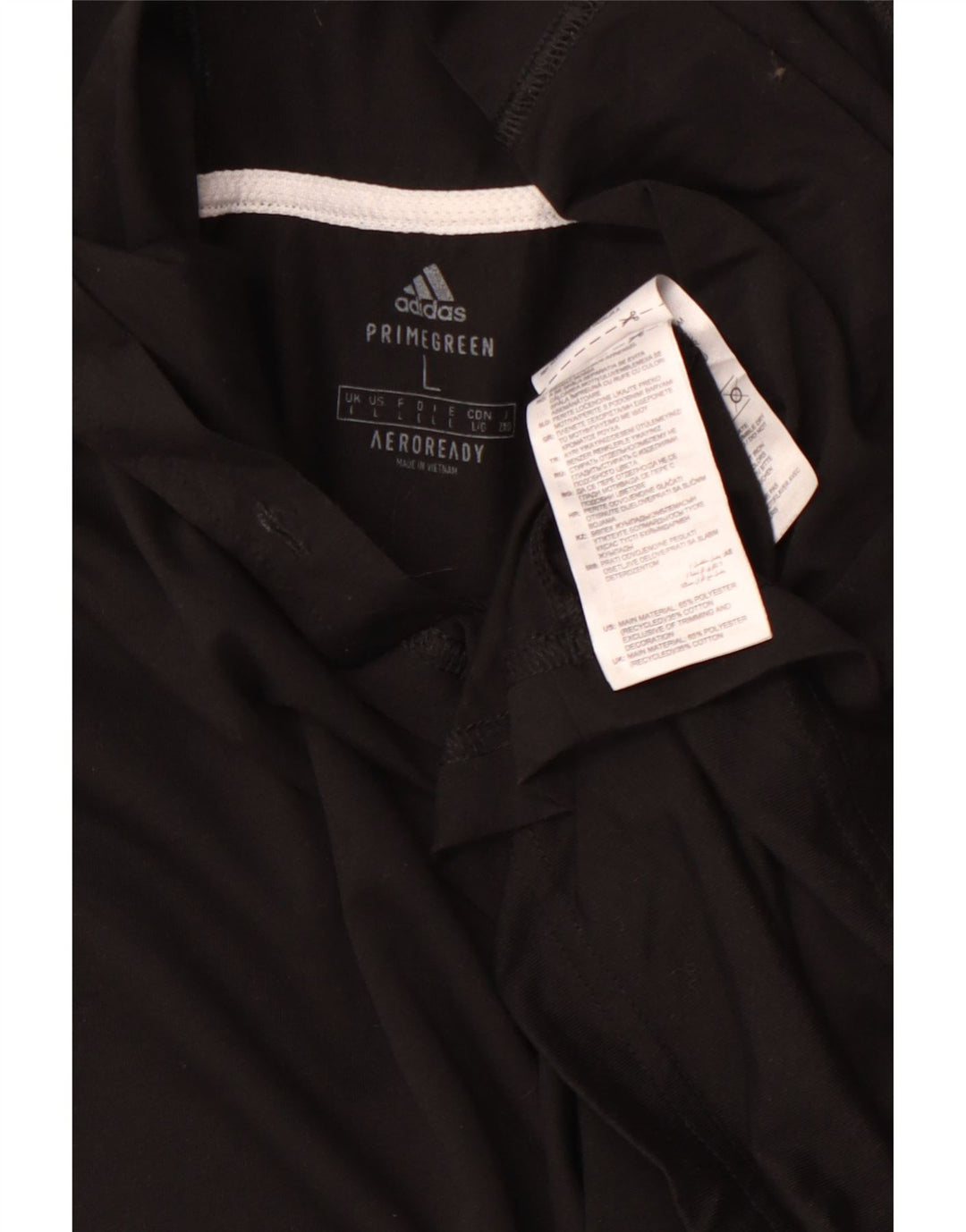 Мужской топ с капюшоном ADIDAS Aeroready с длинными рукавами, большой черный полиэстер