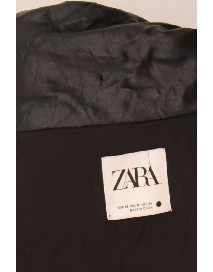 Женская стеганая куртка оверсайз Zara UK 6 XS, черная