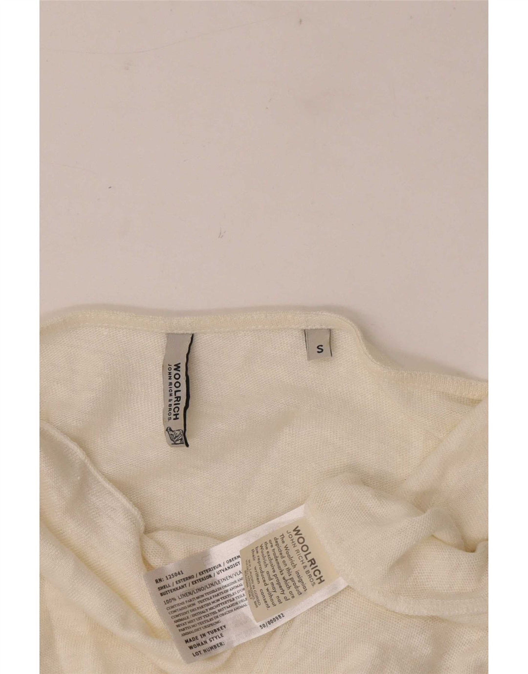 Женский свободный топ с открытыми плечами Woolrich с рукавом 3/4, Великобритания 10, маленький белый