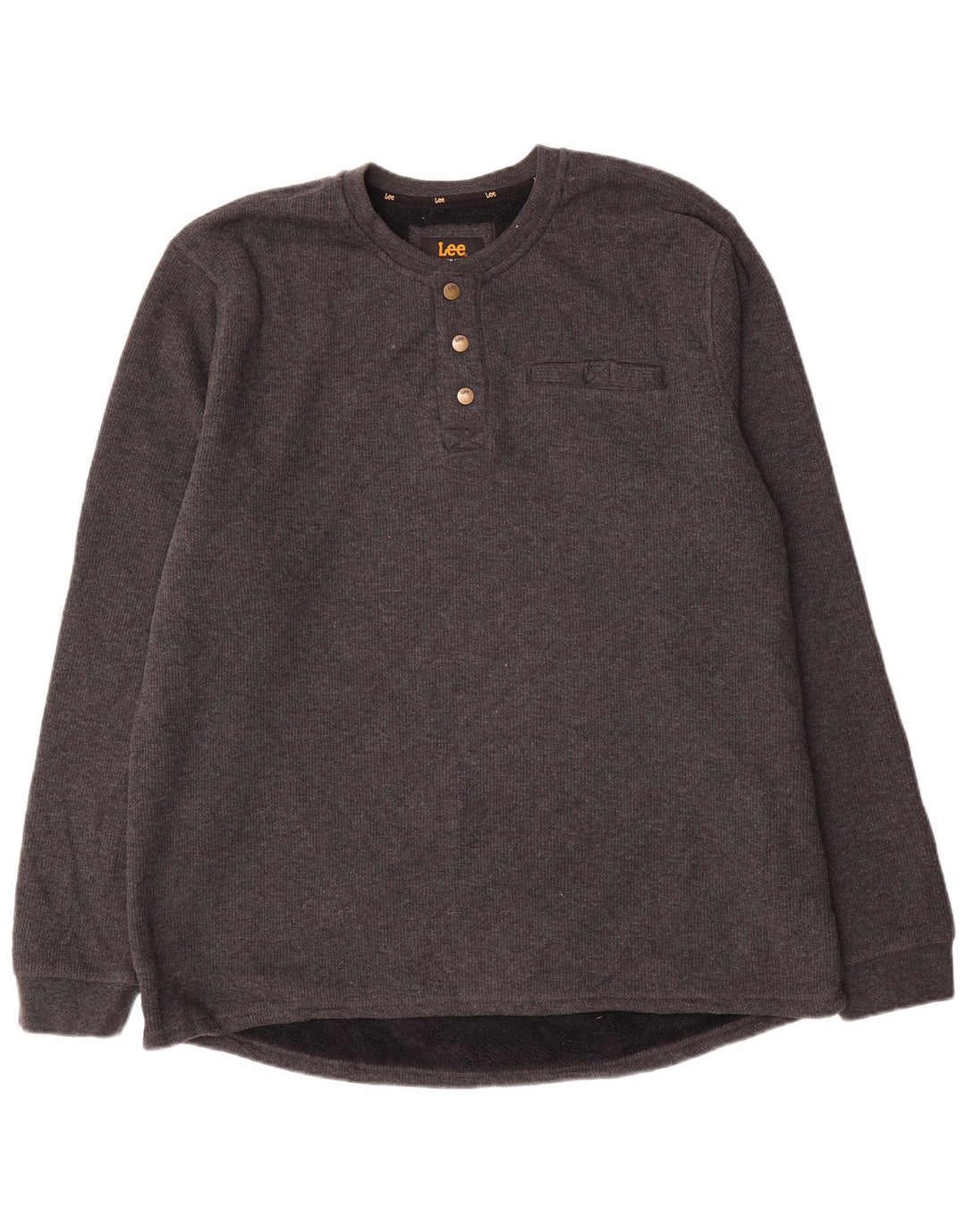 Мужской свитер Lee Regular Fit, джемпер XL, серый хлопок с крапинками