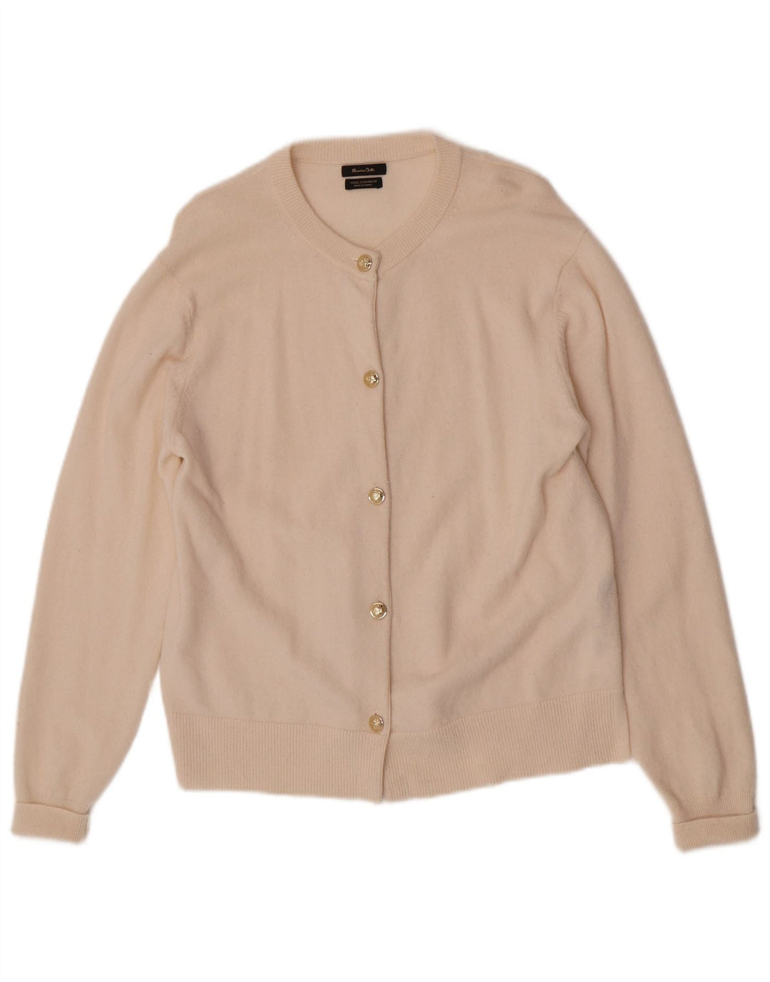Женский кардиган Massimo Dutti UK 14, средний бежевый, шерсть