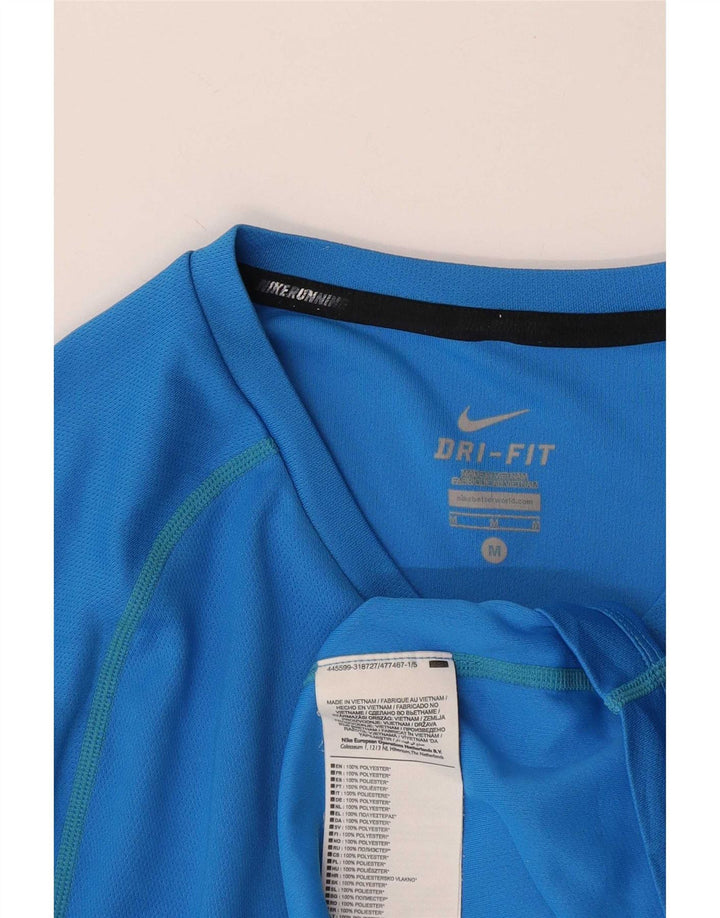 Мужская футболка Nike Dri Fit, средний синий полиэстер