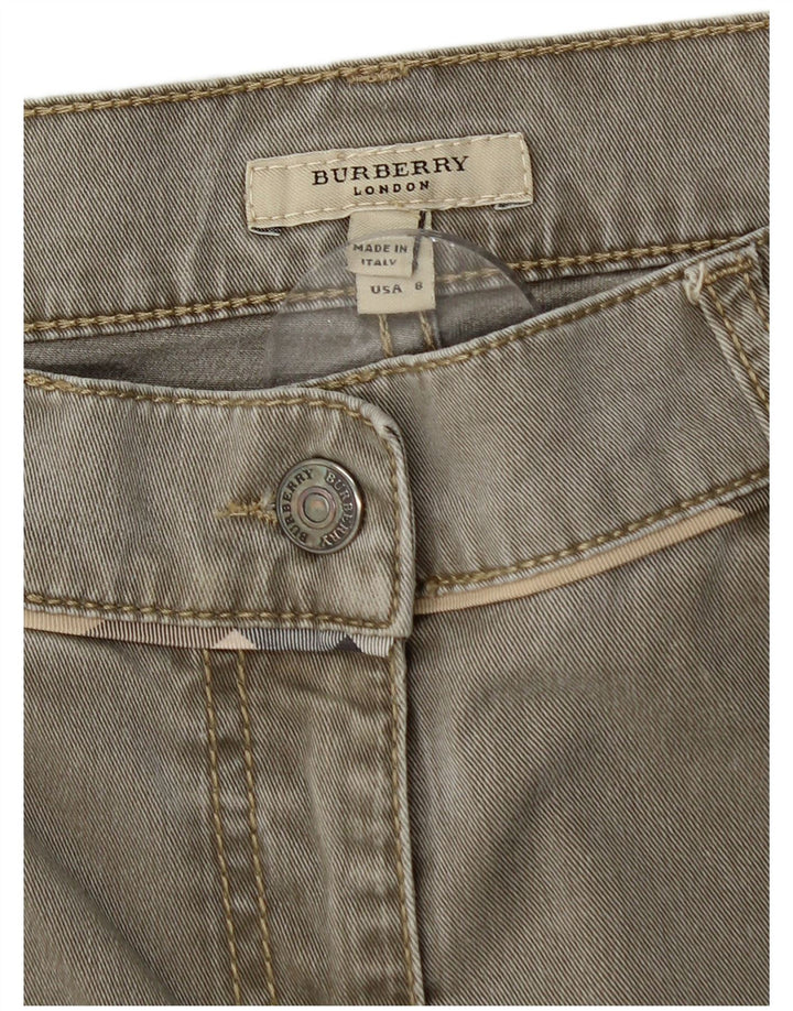 BURBERRY Женские прямые джинсы UK 10 Small W32 L29 Хаки Хлопок