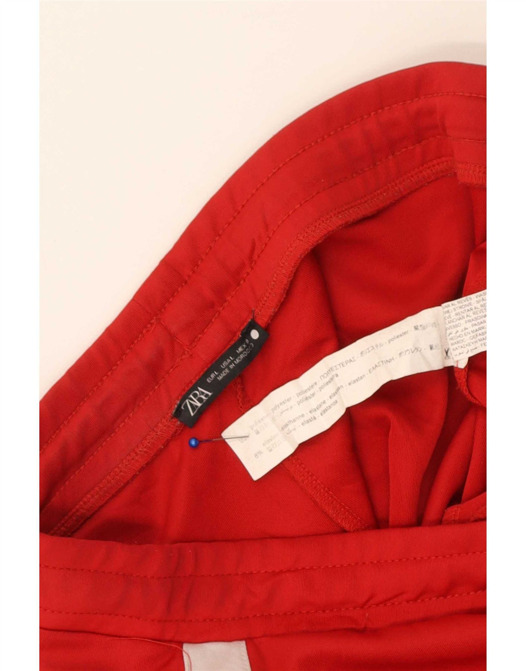 Женские спортивные брюки Zara EU 30 W30 L29, красный полиэстер с цветными блоками