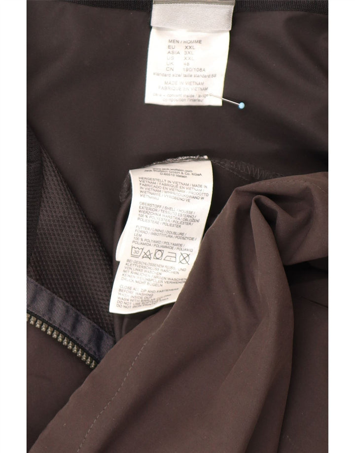 Мужская дождевик с капюшоном JACK WOLFSKIN UK 48 2XL, черный полиэстер