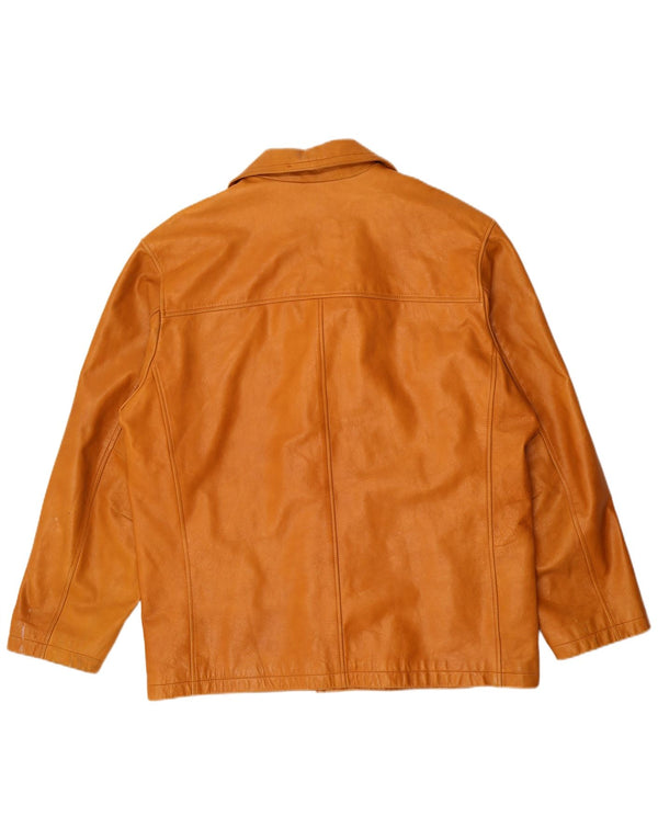 Мужская кожаная куртка Steve Madden UK 42 XL бежевая кожаная