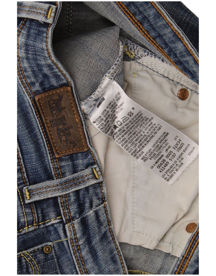 Женские джинсовые шорты Levi's W32, большие синие, хлопок