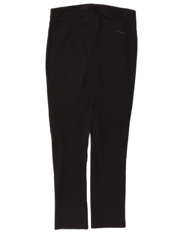 CALVIN KLEIN Женские узкие повседневные брюки США 6 Средний W30 L28 Серый хлопок