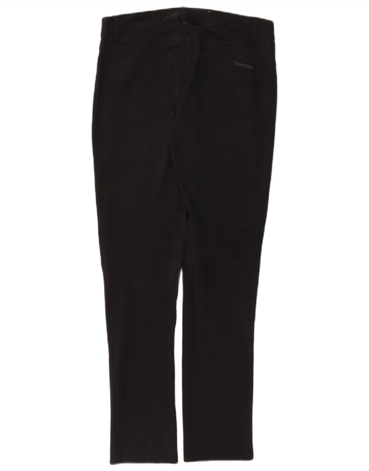 CALVIN KLEIN Женские узкие повседневные брюки США 6 Средний W30 L28 Серый хлопок