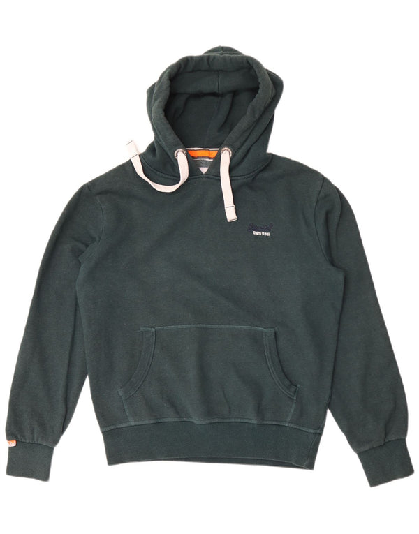 Мужской джемпер с капюшоном Superdry, большой зеленый, хлопок