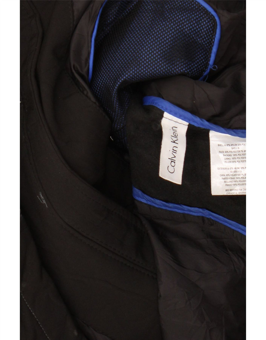 CALVIN KLEIN Mens Windbreaker Jacket UK 40 Large Grey Colourblock Nylon Vintage Calvin Klein and Second-Hand Calvin Klein from Messina Hembry 