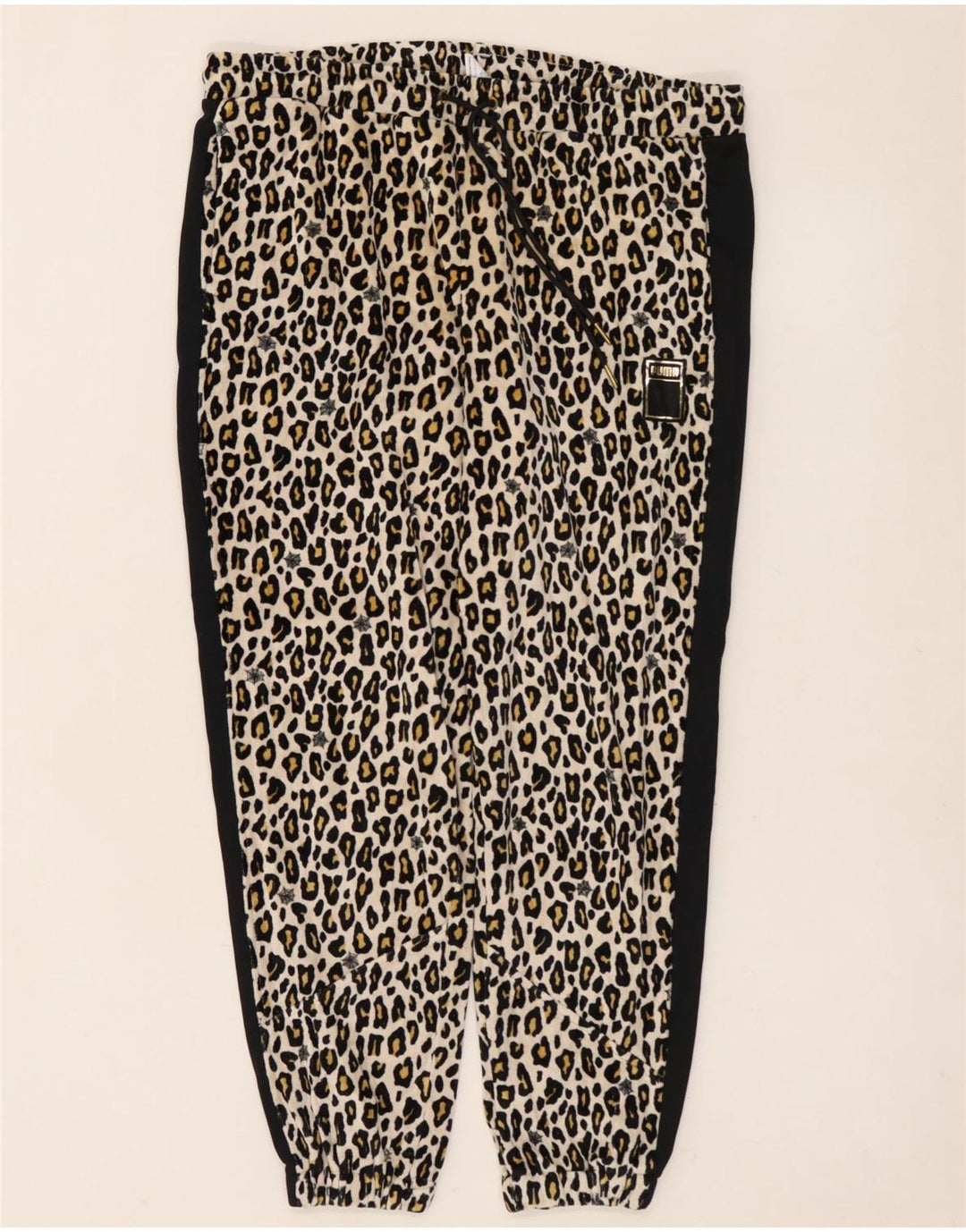 Женский спортивный костюм PUMA Брюки Джоггеры UK 14 Средний черный с животным принтом