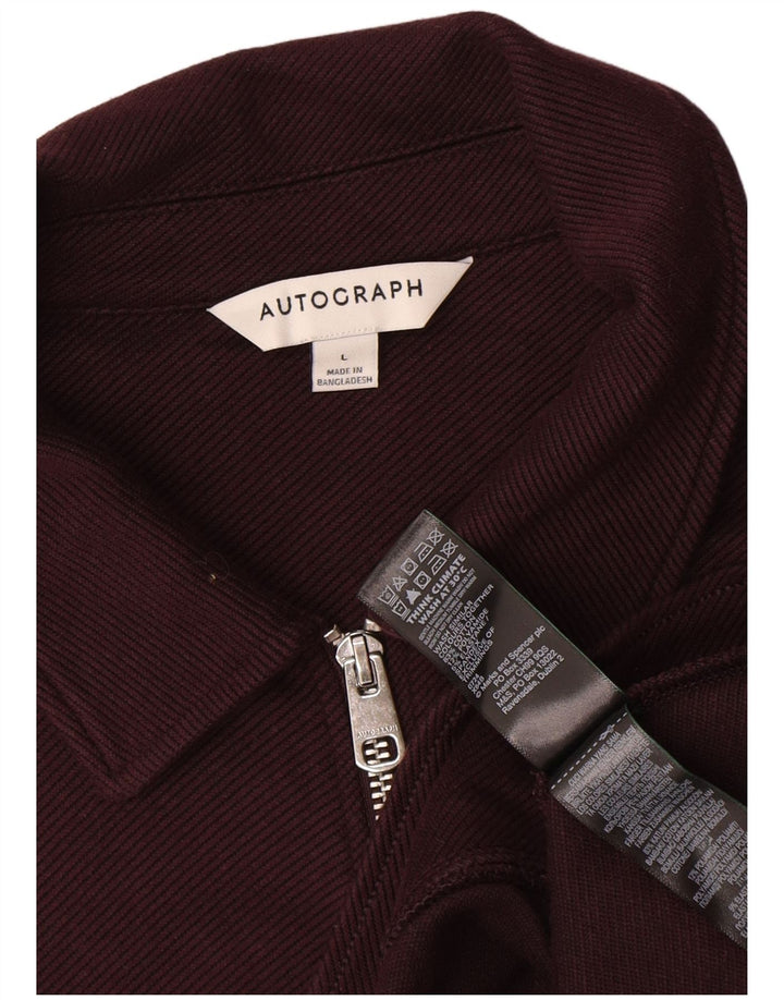 Мужской бомбер Marks & Spencer Autograph UK 40, большой бордовый хлопок