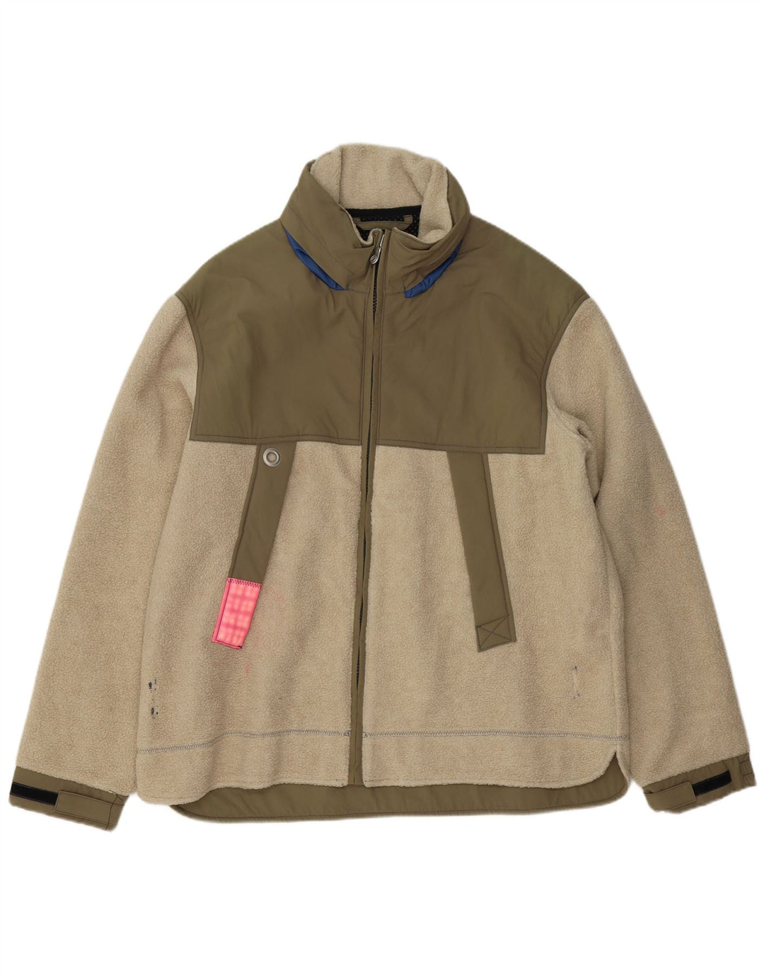 Мужская флисовая куртка Murphy & Nye UK 44 2XL зеленая, акрил с цветными блоками