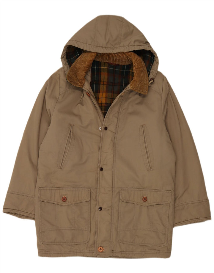 Faciba Мужское пальто с капюшоном IT 54 2XL Хаки Полиэстер