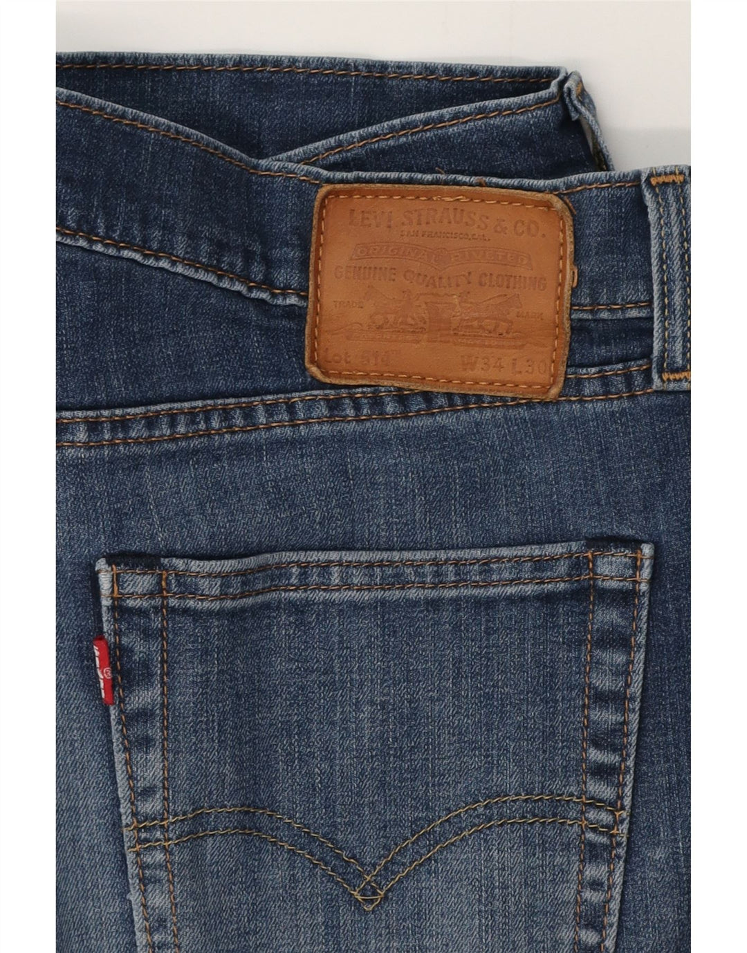 Мужские прямые джинсы LEVI'S 514 W34 L30 синие, хлопок