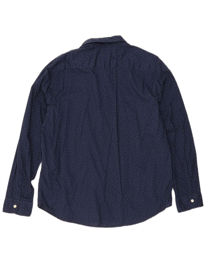 Мужская рубашка Levi's XL, темно-синяя, хлопчатобумажная, классическая