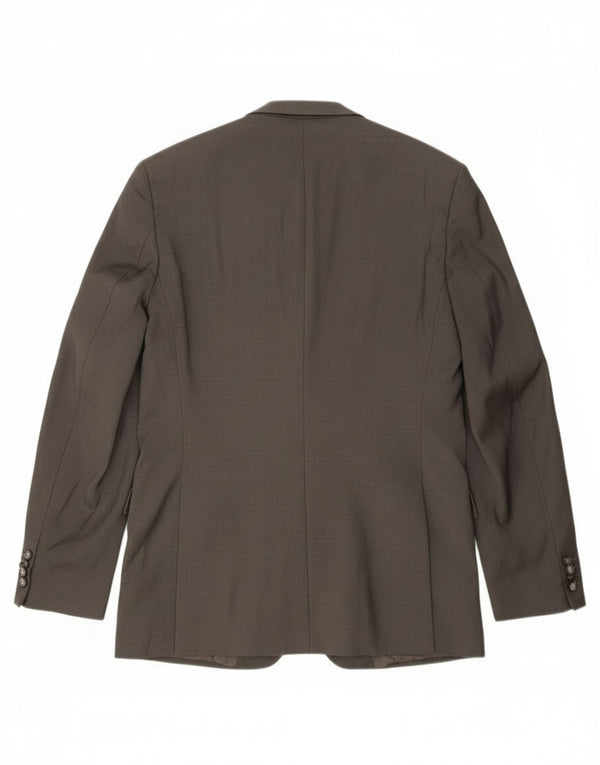 Мужской удлиненный пиджак Hugo Boss на 2 пуговицах UK 42 XL Серый Шерстяной