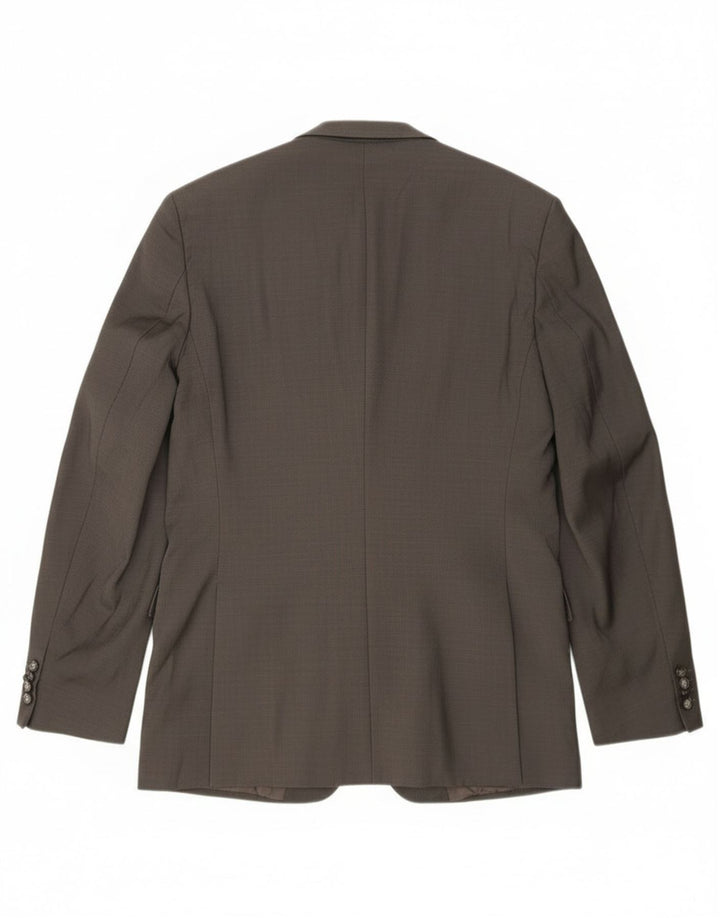 Мужской удлиненный пиджак Hugo Boss на 2 пуговицах UK 42 XL Серый Шерстяной