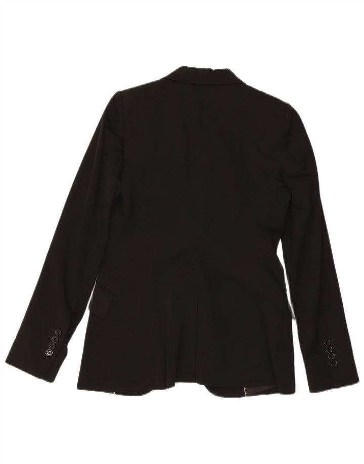 Женский пиджак на 1 пуговице Massimo Dutti EU 38, маленький, черный, шерстяной