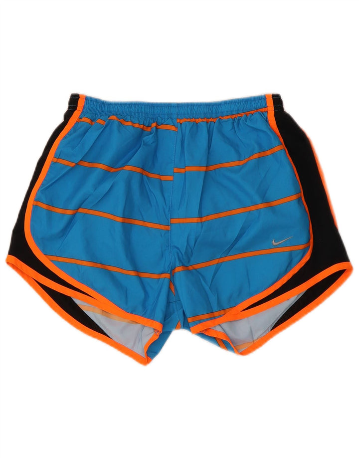 Женские спортивные шорты Nike Dri Fit UK 10, маленькие синие, полиэстер с цветными блоками