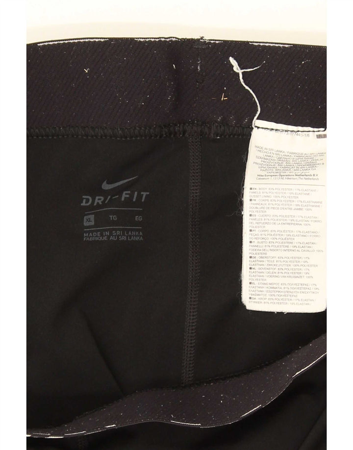 Женские леггинсы-капри Nike Dri Fit UK 18 XL, черный полиэстер