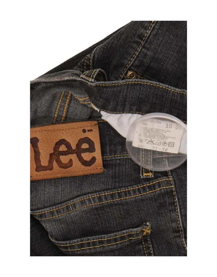 LEE Womens Straight Jeans W31 L25 Grey Cotton