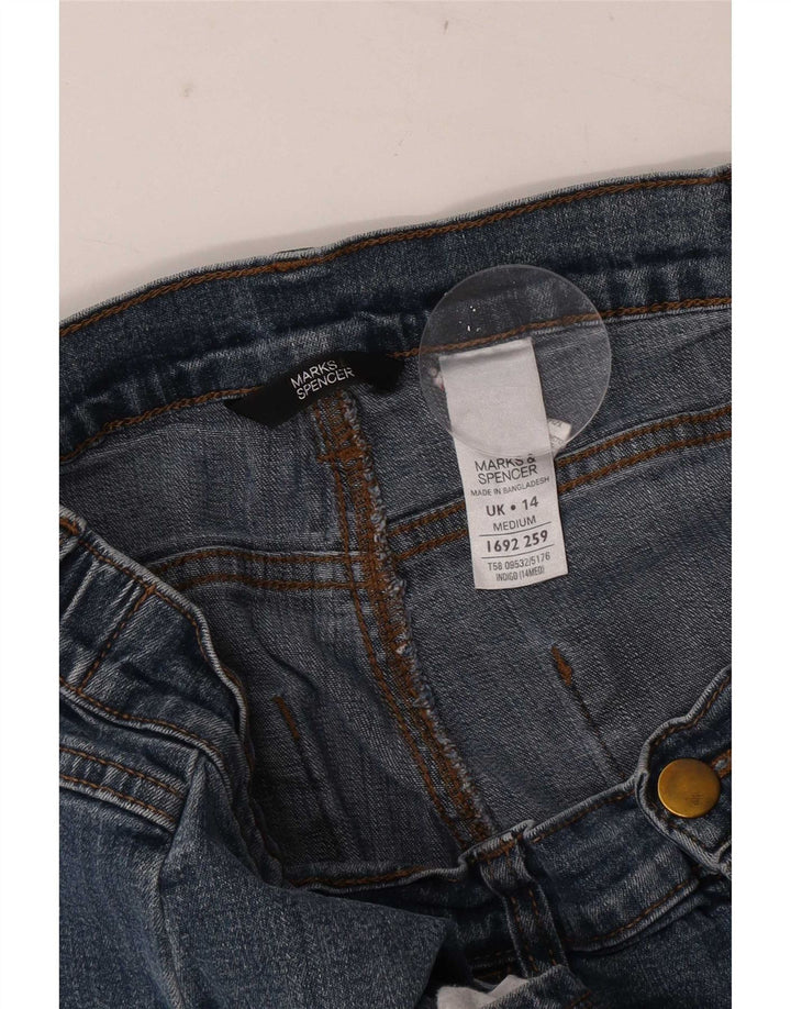 Женские прямые джинсы Marks & Spencer UK 14, средние W34 L28, синие, хлопок