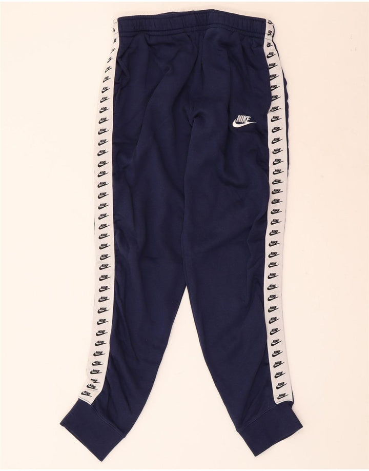 Мужские спортивные брюки NIKE с графическим рисунком, джоггеры, средние, темно-синие, с цветными блоками