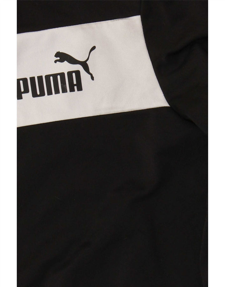 Спортивный костюм Puma для мальчиков 11–12 лет, черный полиэстер с цветными блоками